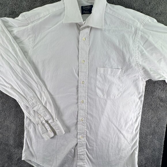 Gitman Bros For Franco’s VA Long Sleeve Button Up Shirt Men’s White TTX 15.5 35 - Picture 2 of 15